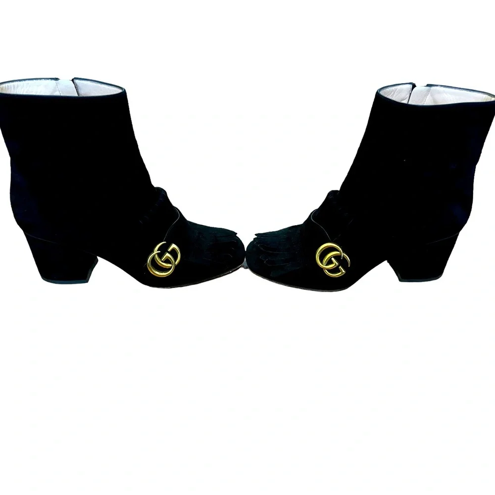 Gucci Suede Ankle Booties Size EU 39 - Picture 1 of 8